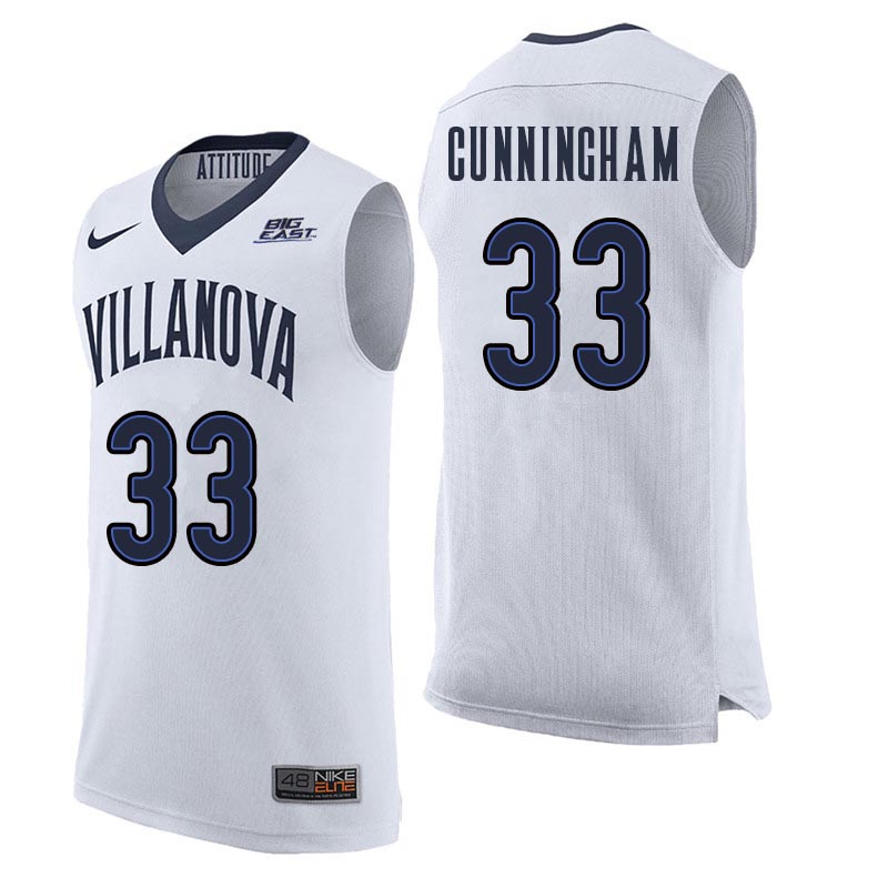Men Villanova Wildcats #33 Dante Cunningham College Basketball Jerseys Sale-White
